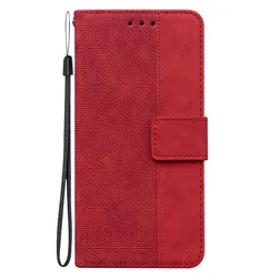 Leather Wallet Phone Case - Elegant and Durable Cover - Moto G9 Plus (Red)