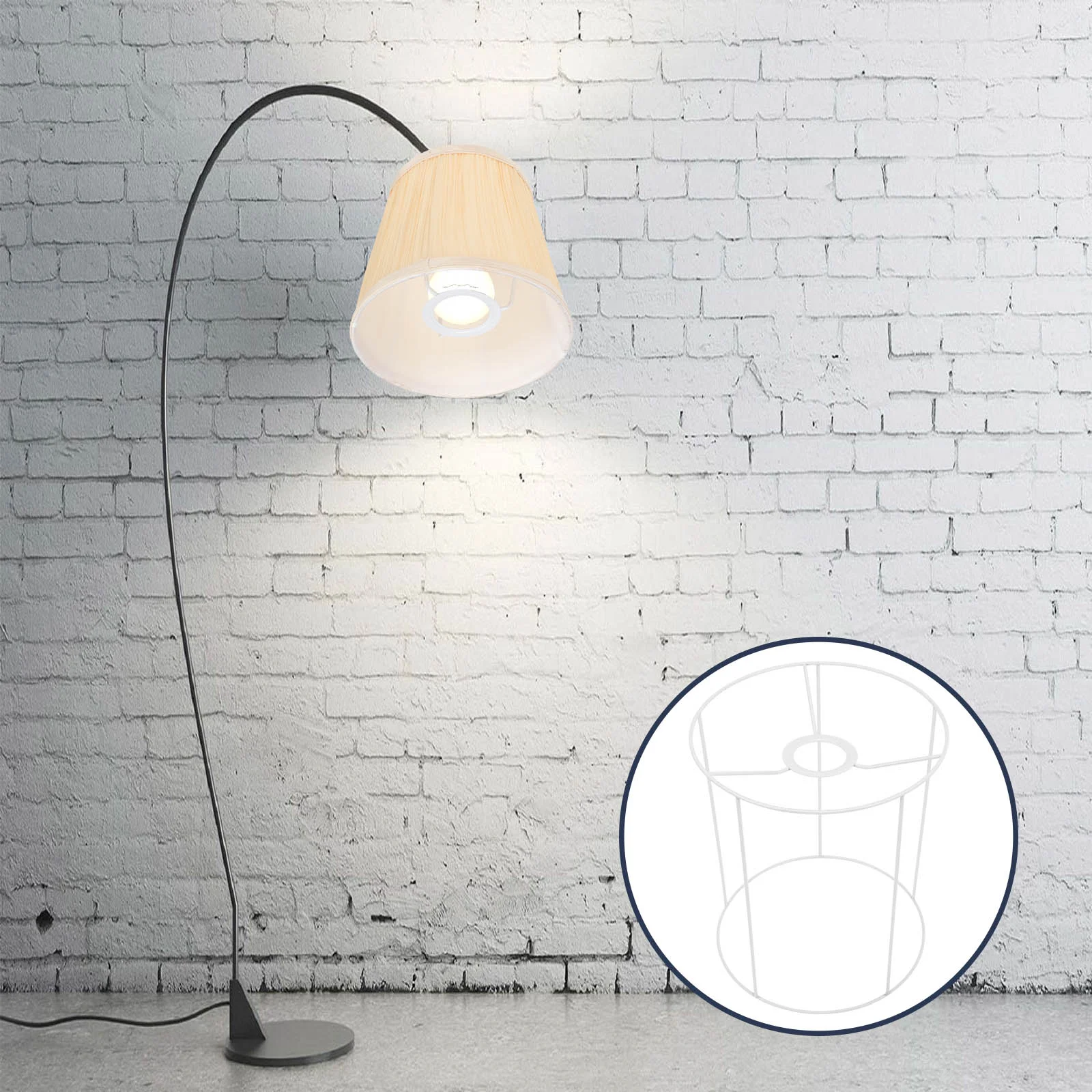 

Wrought Iron Lampshade Holder Light Rack Hanging Frame Stand Bracket Making Supply Wire