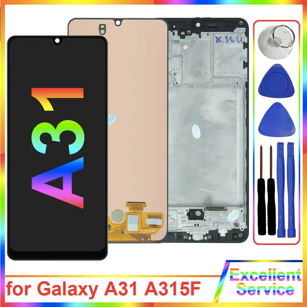 6,4 'AMOLED ЖК-дисплей для Samsung Galaxy A31, ЖК-дисплей, сенсорный экран, дигитайзер, Замена для Samsung A31 LCD A315F A315G A315N