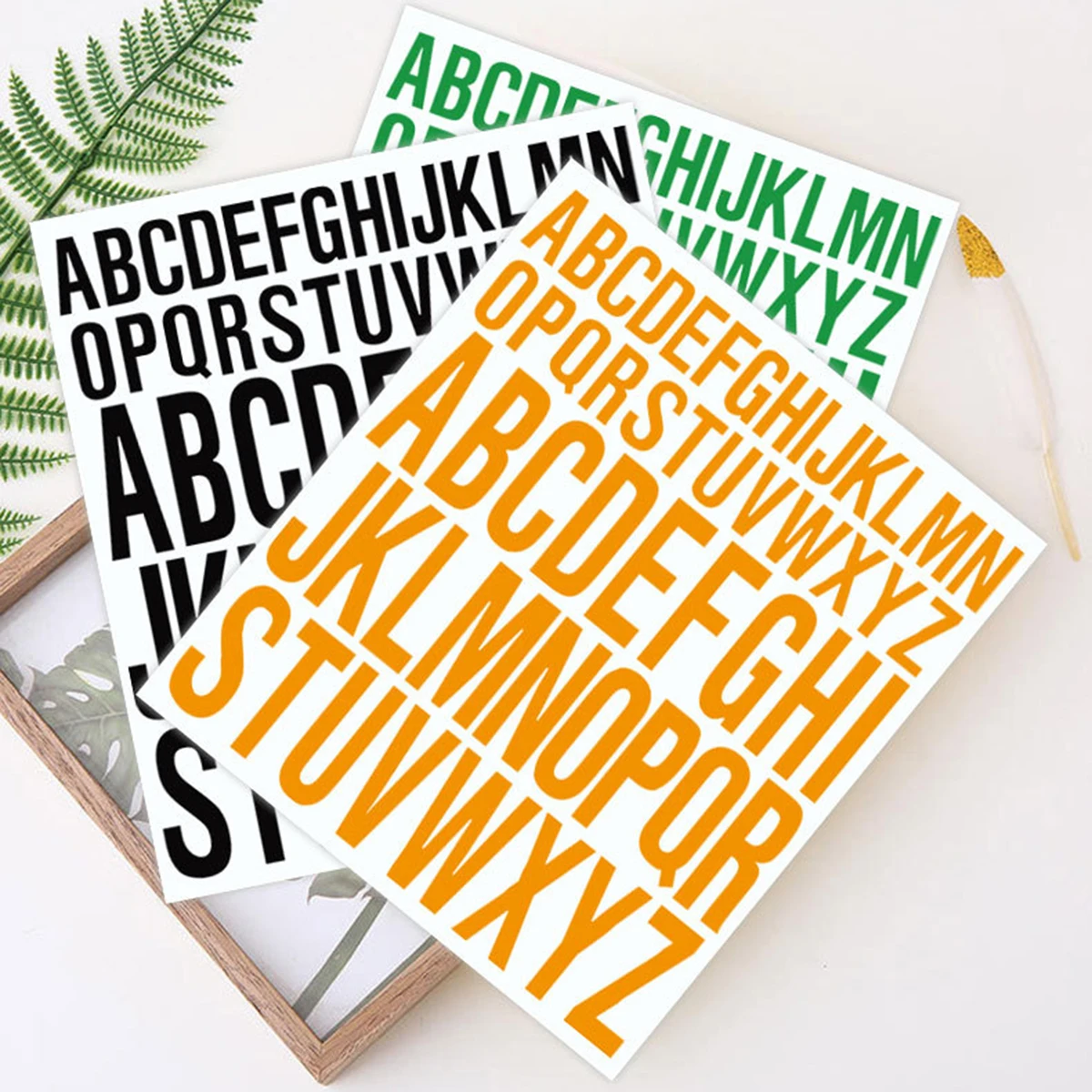 Label Sticker Waterproof DIY English Letter Stickers Hand Account File Labels Oil And Scratch Resistant PVC