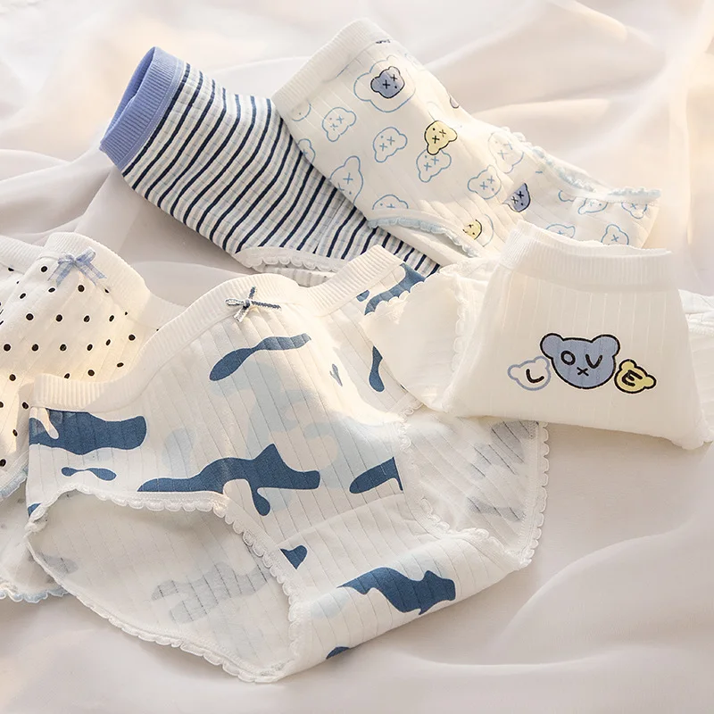 

5 шт., женские хлопковые трусики-брифы