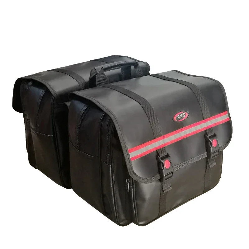 Moto Plugs size 70L Saddle bag Motorcycle saddle bags Waterproof reflective saddlebags luggage Back Motorbike seat bag