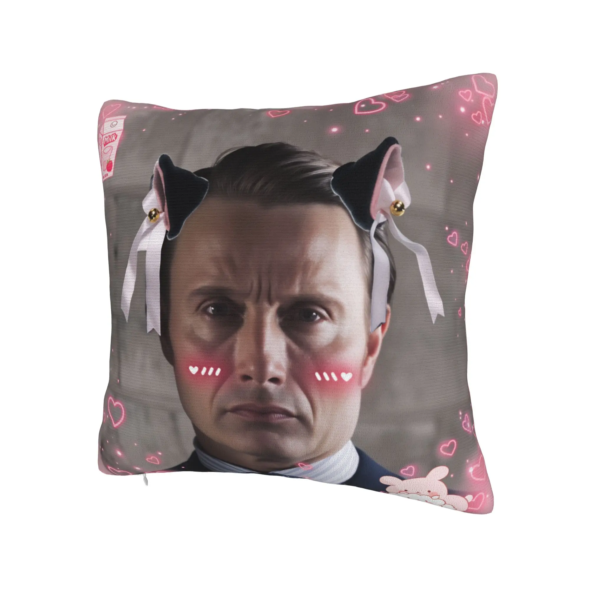 Kissenbezug Mads Mikkelsen Hannibal Lustiger Retro trendiger Kissenbezug für Wohnzimmerstuhl-Kissenbezüge – Detail 3
