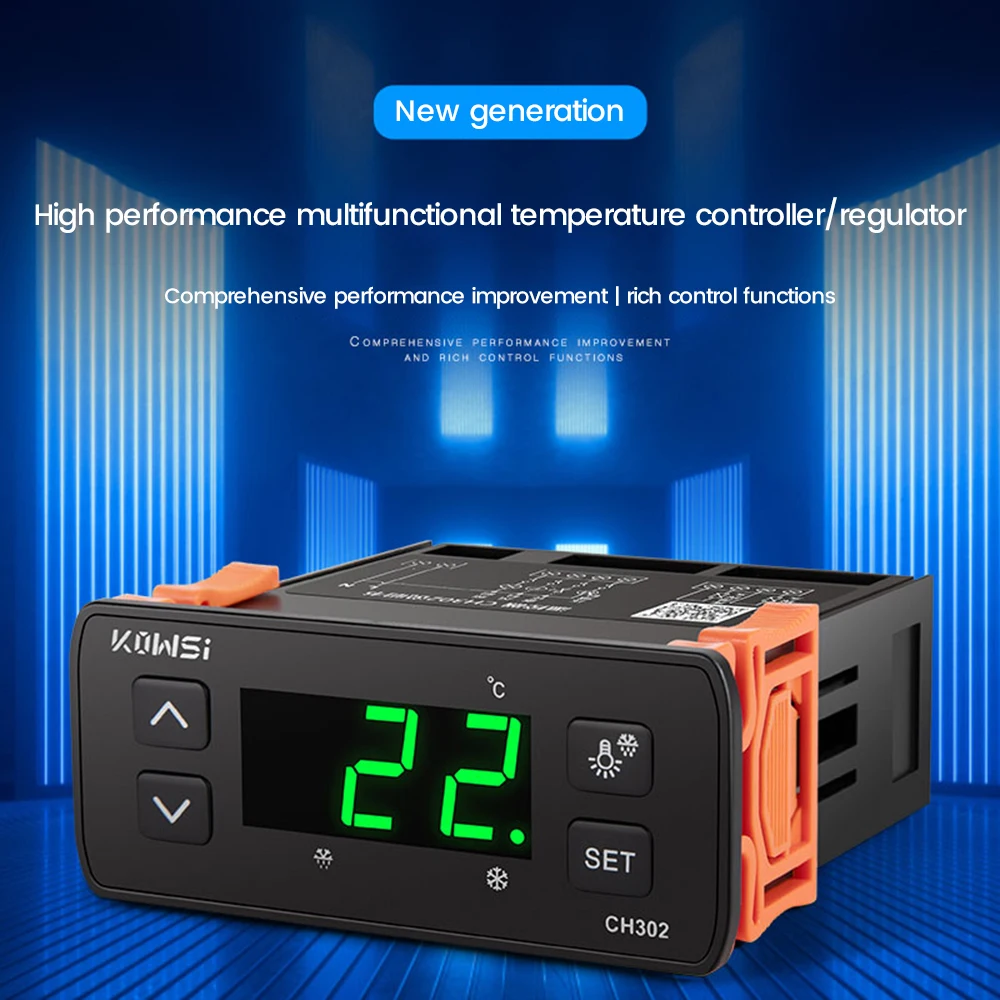 

AC110/220V Digital Temperature Controller Thermoregulator Thermostat incubator Relay LED Heating Cooling Alarm Control KWS-CH302