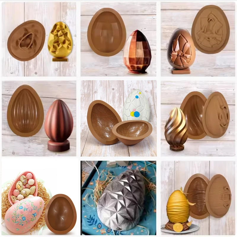 Stampo Uova Di Pasqua In Silicone - 18.2x14.5cm, Per Cioccolato, Forno E Microonde - Foto 11