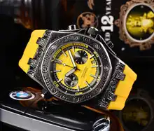 

U-Boat 5-Pin Multi-Function Engraved Case Men Quartz Watch High Quality Silicone Pin Buckle Sports Strap Women Couple Wristwatch