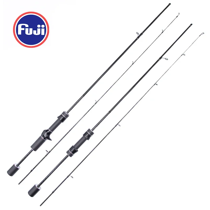 

1.32m-1.83m Carbon Fiber Spinning Casting Lure Pole Soild Top Ultra Light Fast Trout Fishing Rods with All FUJI Guide Ring