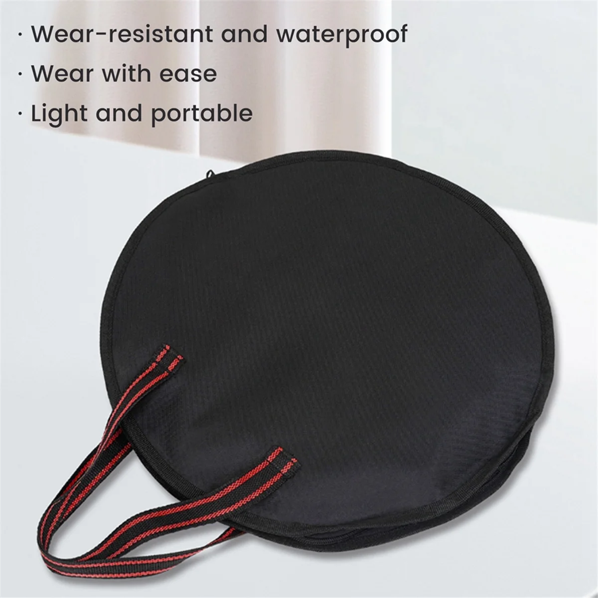 10 Inch Black Oxford Cloth Drum Bag Portable Drum Mute Pad with Handbag Drumhead Board Bag
