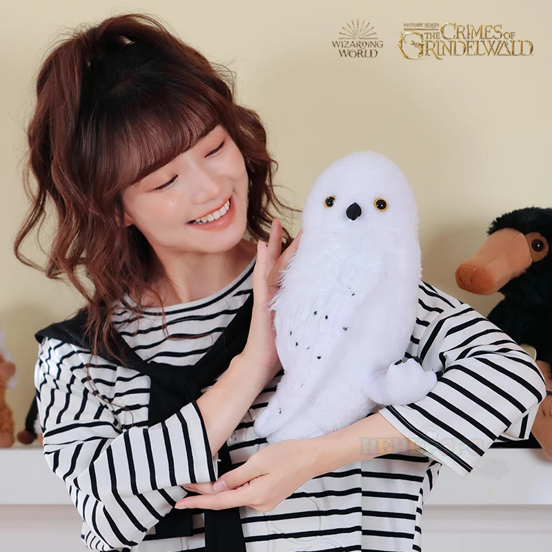 18/28cm Original Hedwig Owl Stuffed Animal Plush Toy Harrpy Potter Pets Cute Soft Bowtruckle Doll Children Christmas Gifts