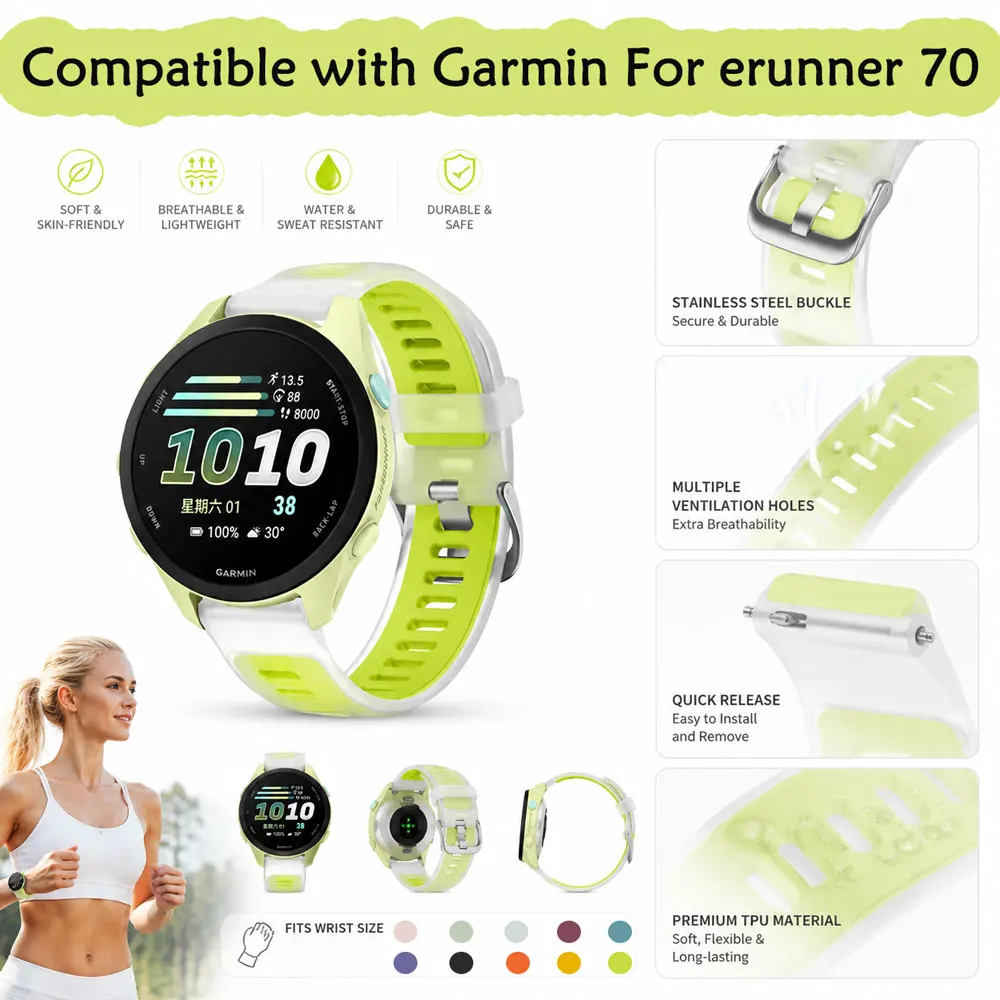Silicone Strap - Soft & Comfortable Replacement Watch Band