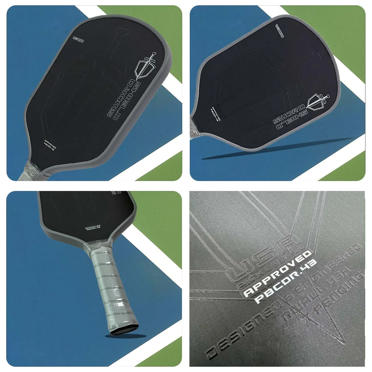J2nf 16mm Sword & Shield Pickleball Paddle,Gen. 4.5 Multi Density