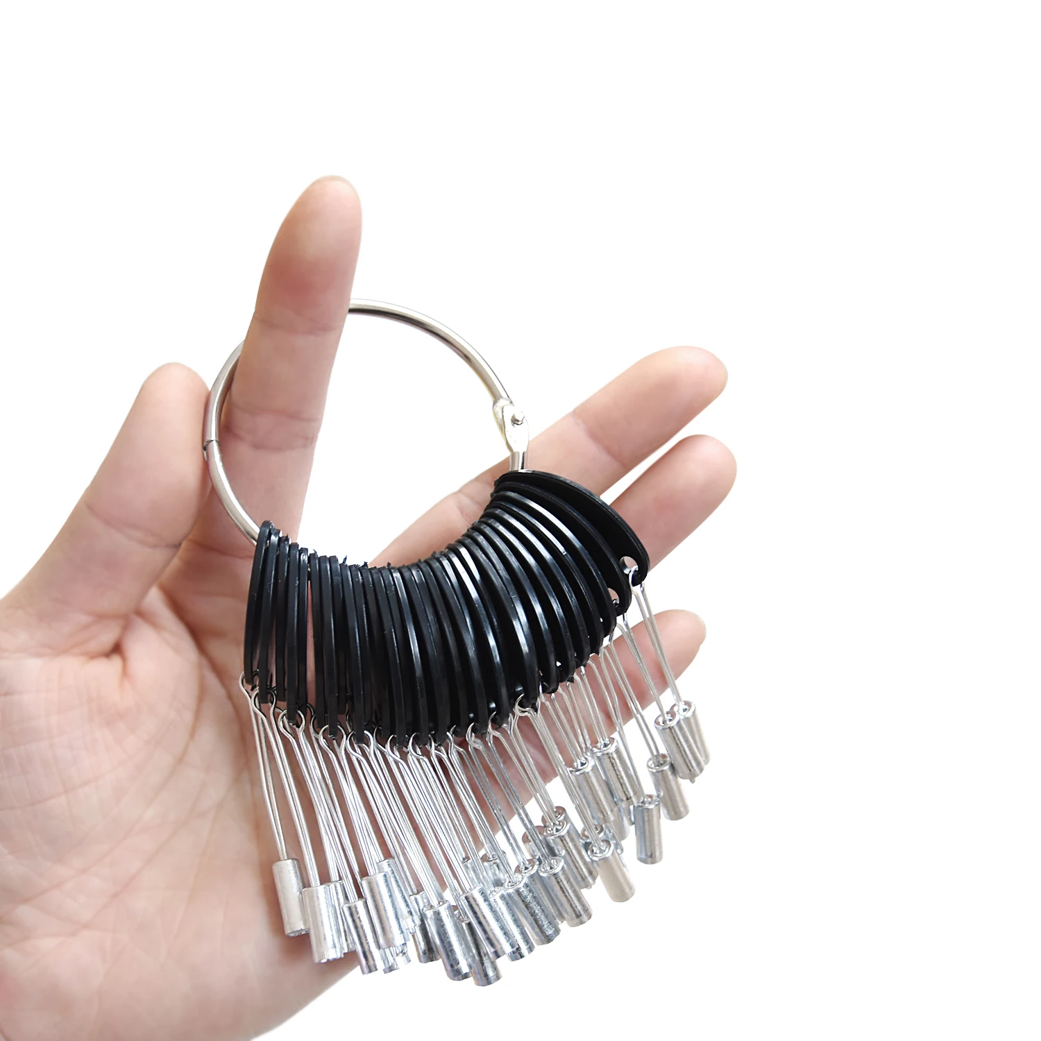 Hair Swatches for Test Color Hair Rings/Card /Charts For Salon Dye Hairdresser Practice 30 pcs / set human hair color rings