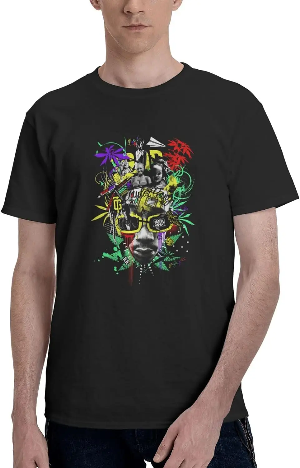 

T Shirt Men's Summer Cotton Tee Casual Round Neckline Short Sleeve Tops