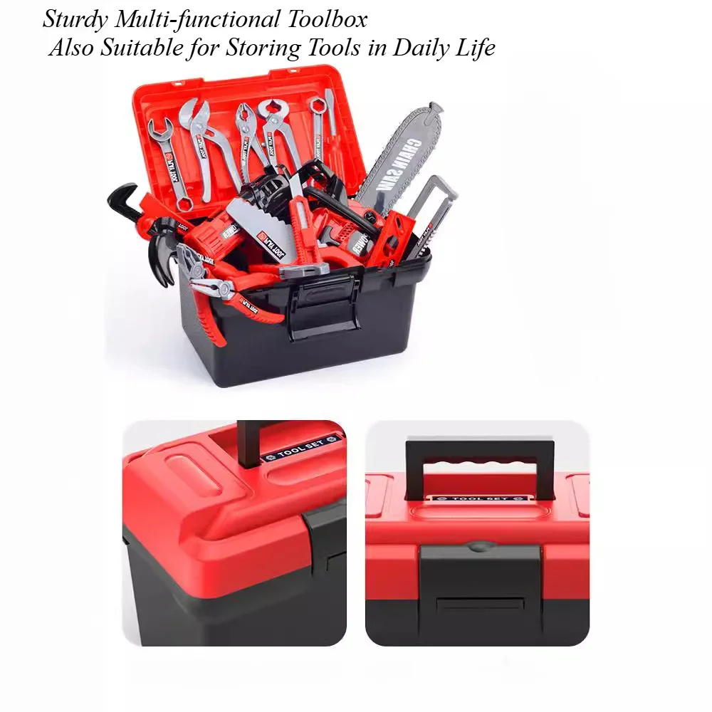 Construction Toy Set Building Tool Kit Pretend Play with Power Drill Screwdriver Educational Toys for Kids Imaginative Play Gift