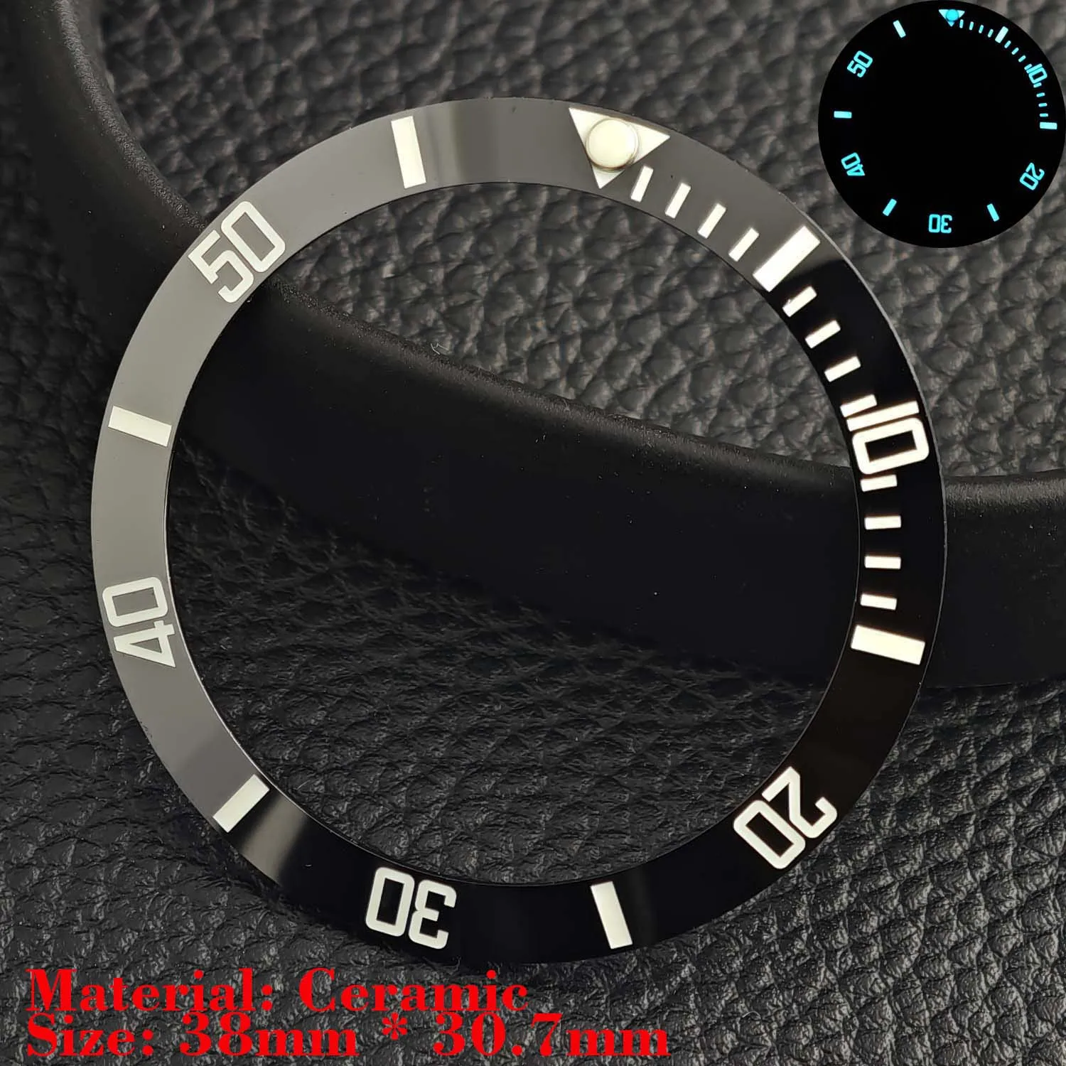 Ceramic Luminous Bezel Insert for Men's Watch - Premium Replacement Accessory
