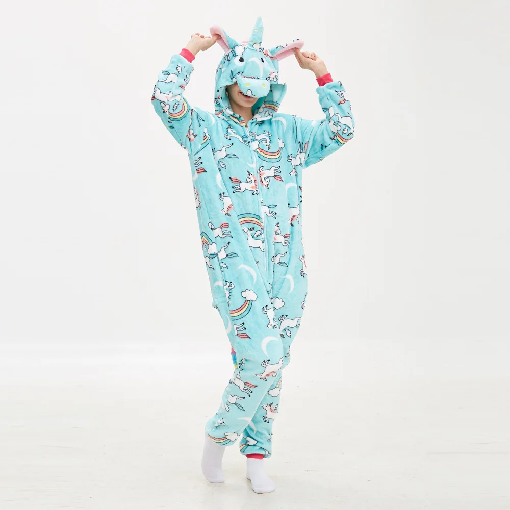 Animal Cartoon Jumpsuit Adult Children One-Piece Pajamas Full Body Sleepwear Baggy Loose Fitting Casual Chic Style