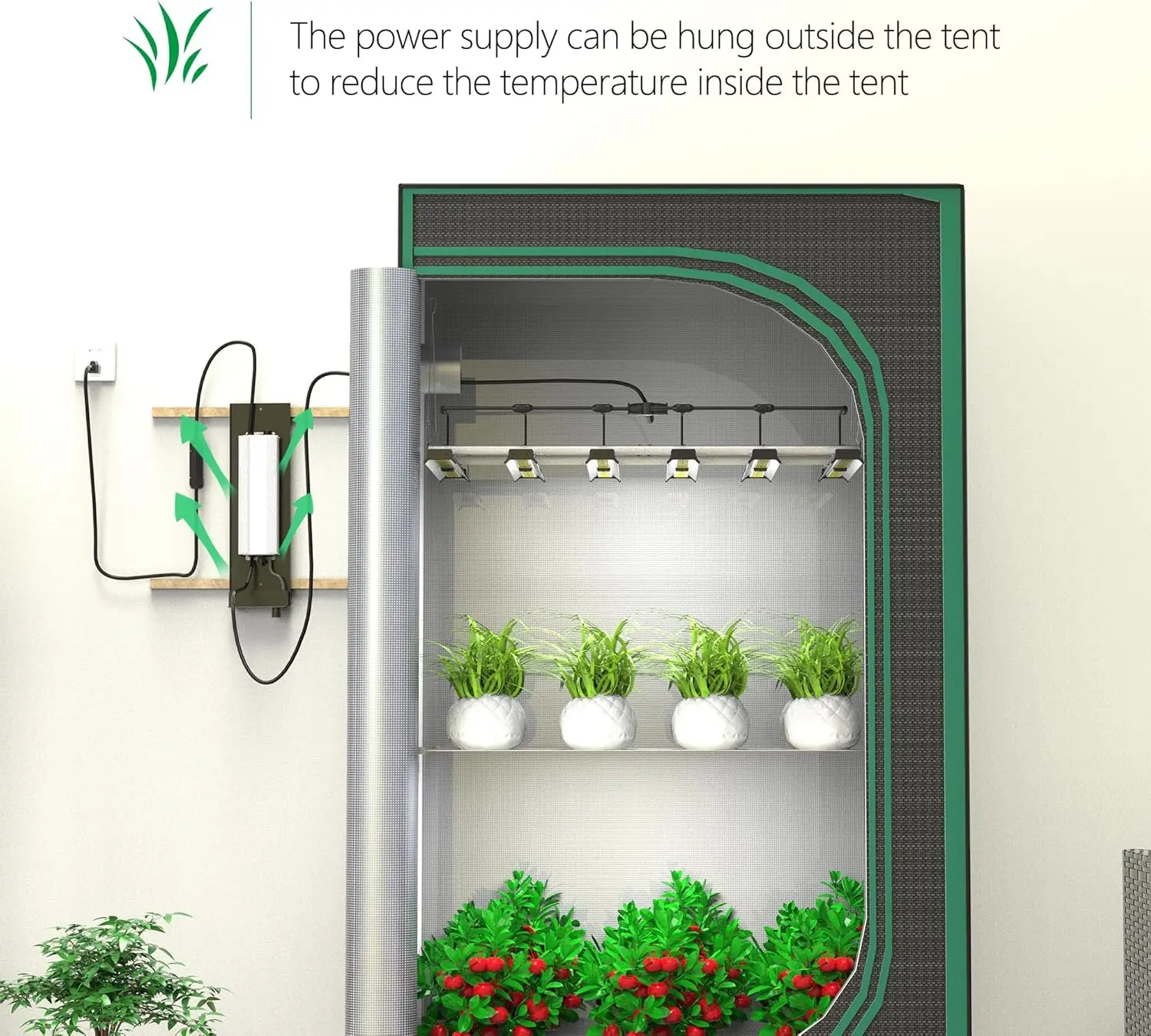 Grow Light LED Grow Lights for Indoor Plants Bar Full Spectrum Led Growing Light Plant Hanging Growing Lamps Seedling