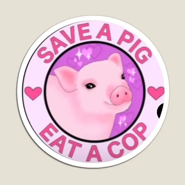 

Наклейка «Съешь свинью», магнитная Детская Наклейка для холодильника, домашняя наклейка для детской игрушки, милая Магнитная забавная