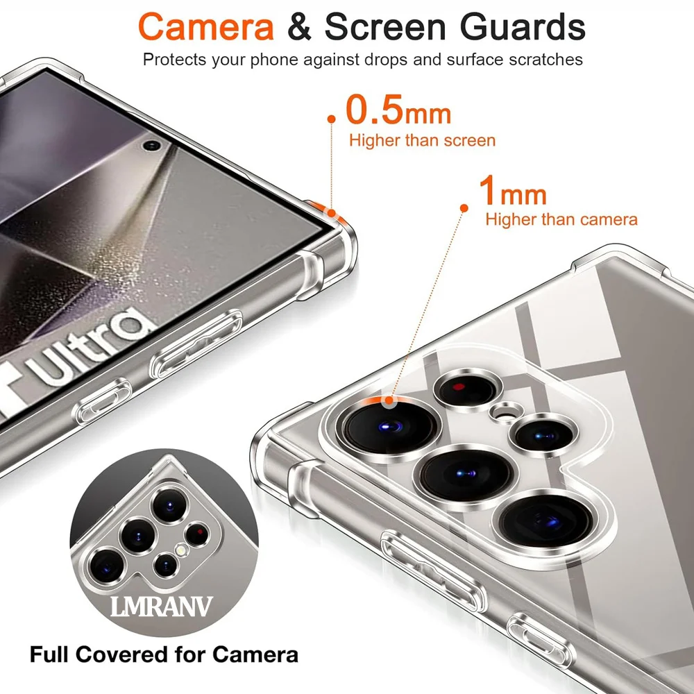 Sleek Transparent ShockProof TPU Phone Case