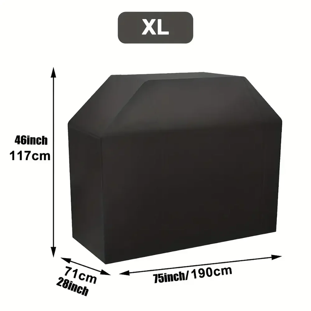 Heavy Duty Waterproof Outdoor BBQ Grill Cover - Dust & Rain Protection, Round Design