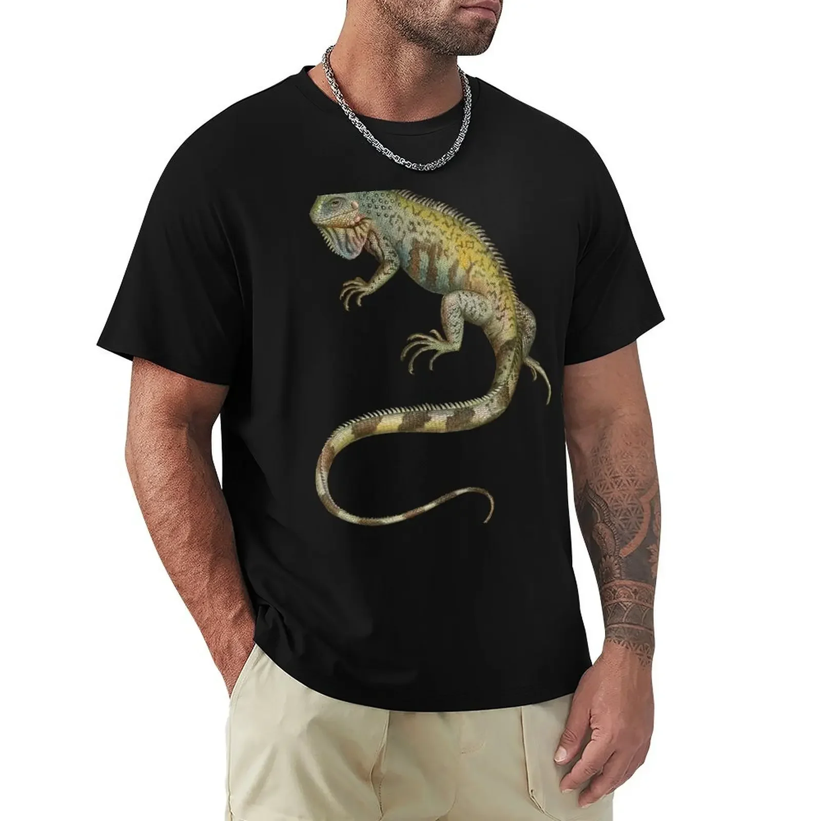 Iguana Tropical Lizard Pet Iguana Lover T-Shirt Vestiti Carini Funnys Magliette Bianche Da Uomo