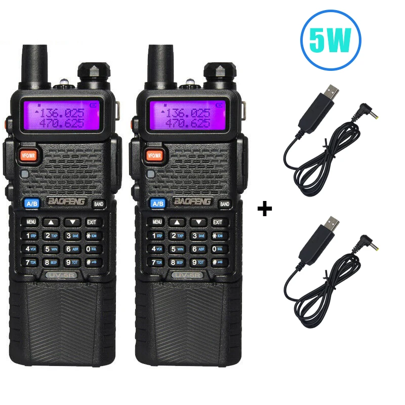 Baofeng UV-5R Walkie Talkies Two-way Radio Dual Band VHF/UHF Long Range 2PCS Baofeng 5R UV Walkie Talkie 3800mAh Battery Radio long range walkie talkies Walkie Talkie