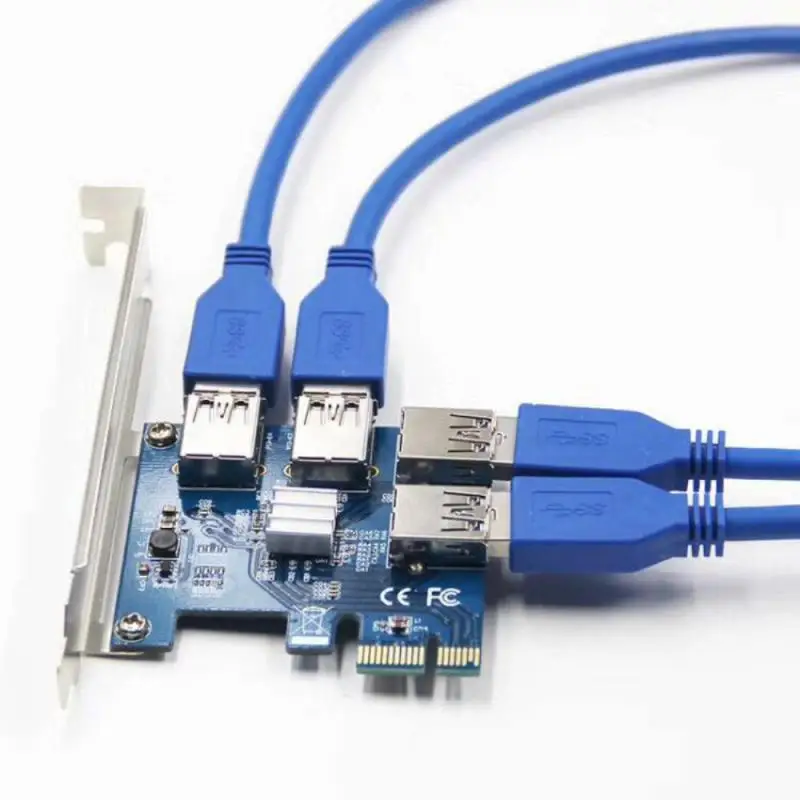 

1 Turni-express слот Pci Express X16 Btc Райзер Pci-e от 1x до 16x1 до 4 Pcie разветвитель адаптер для машины для майнинга биткоинов Btc