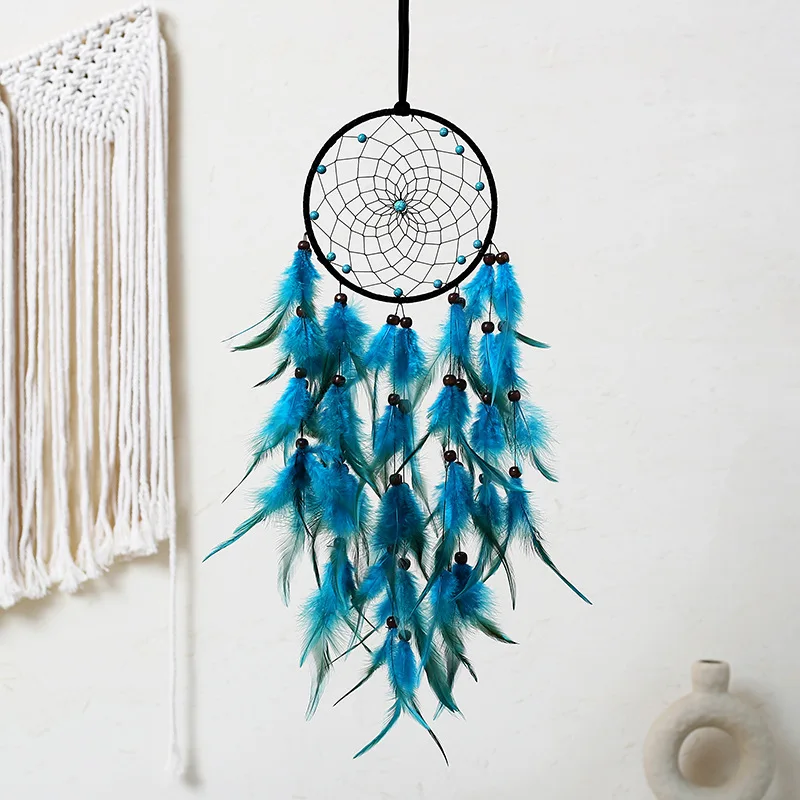 Girl Heart Dreamcatcher Bedroom Decoration Gift Handmade Feather Dream Catcher Wind Chimes Art Chimes Valentine's Day Gifts