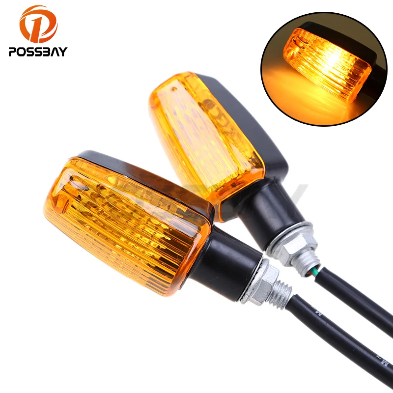 Possbay 12v Universal Motorcycle Turn Signals Lamps Motorbike Turn Signal Light Indicators