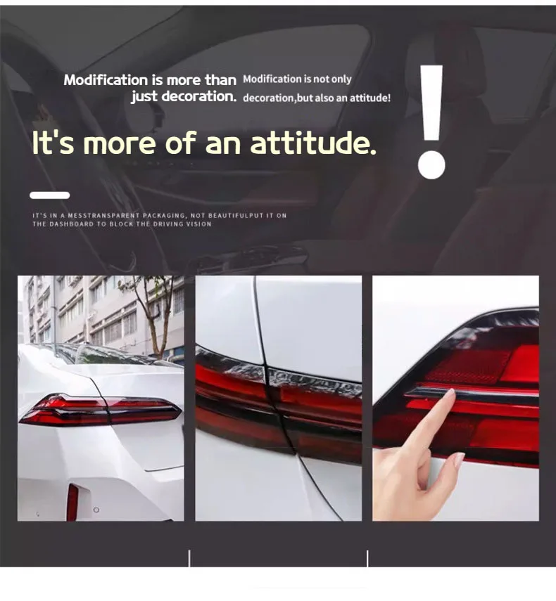 BMW 5 시리즈 i5 G60 2024-2026 차량 테일 라이트 블랙닝 장식 스트립 다스베이더 스티커 외관 액세서리