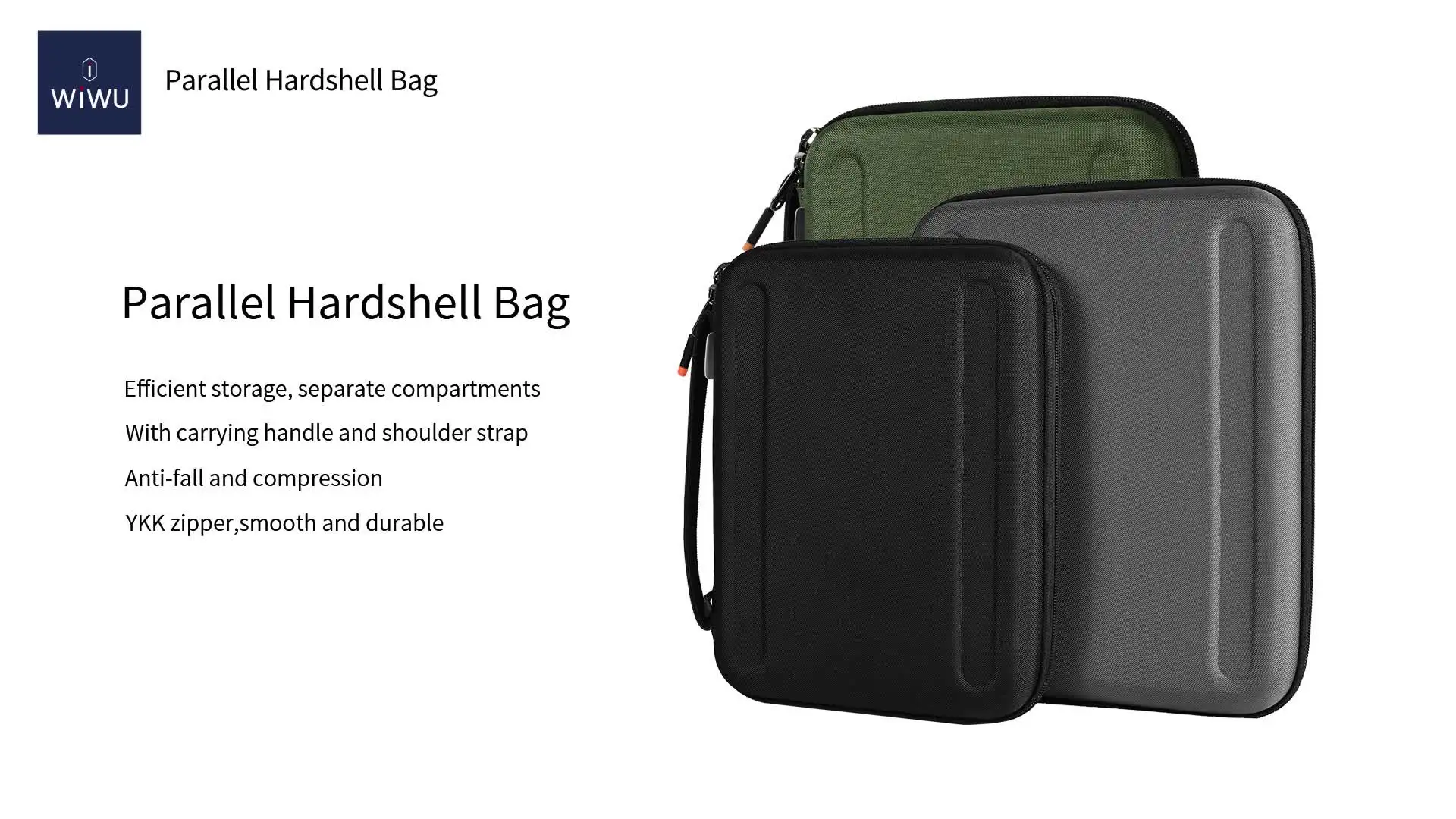 Jooeer Funda Portatil 13 Pulgadas Bolsa Ordenador Con Bandolera Compatible Con 13" MacBook Air Pro M3 M2 M1, Surface Pro, Protector PC De Poliéster Impermeable Con Bolsillo, Gris