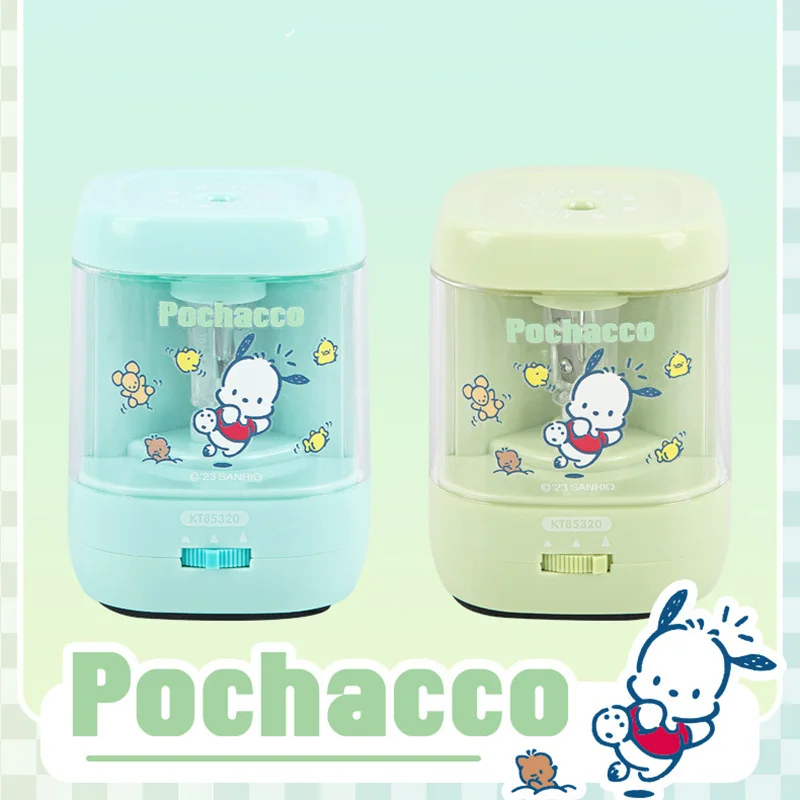 

Kawaii Sanrio Anime Pochacco Stationery Girly Heart Cute Cartoon Character Automatic Pencil Sharpener Toys for Girls