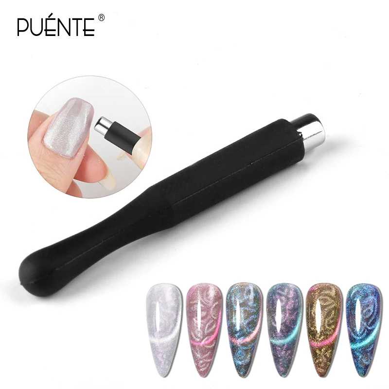 1PC Black Silicone Magnet Stick For Cat Eye Nail Gel Strong Effect Magetic Board 3D Line Strip Effect Strong Magnetic Pen Tools