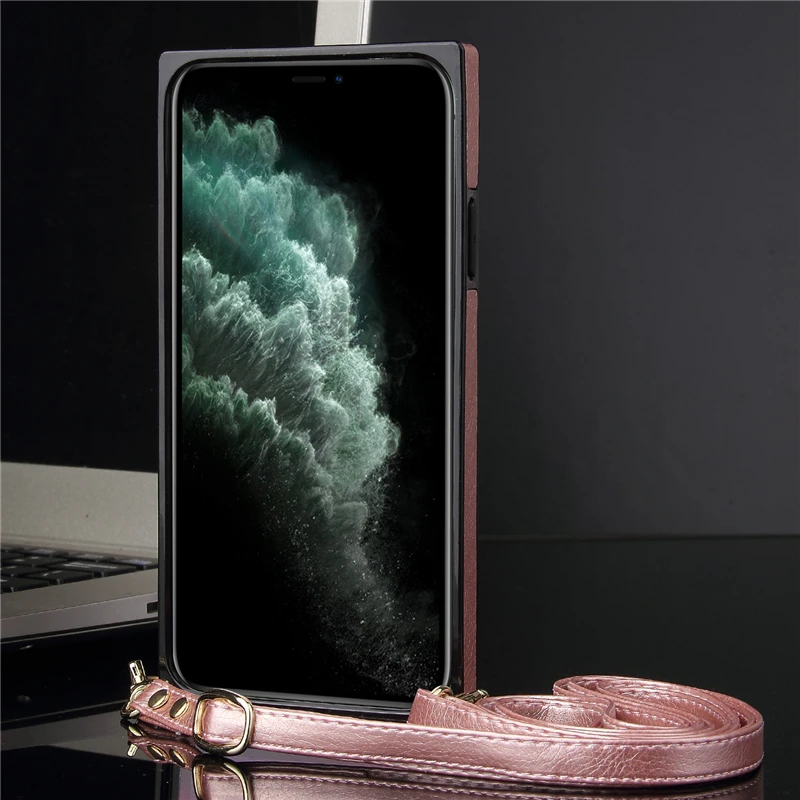 Wallet With Lanyard Soft Leather Case Cover For iPhone 14 Pro Max 13 Pro Max 12 Pro Max 11 Pro Max X XR XS Max 8 7 6 6S Plus