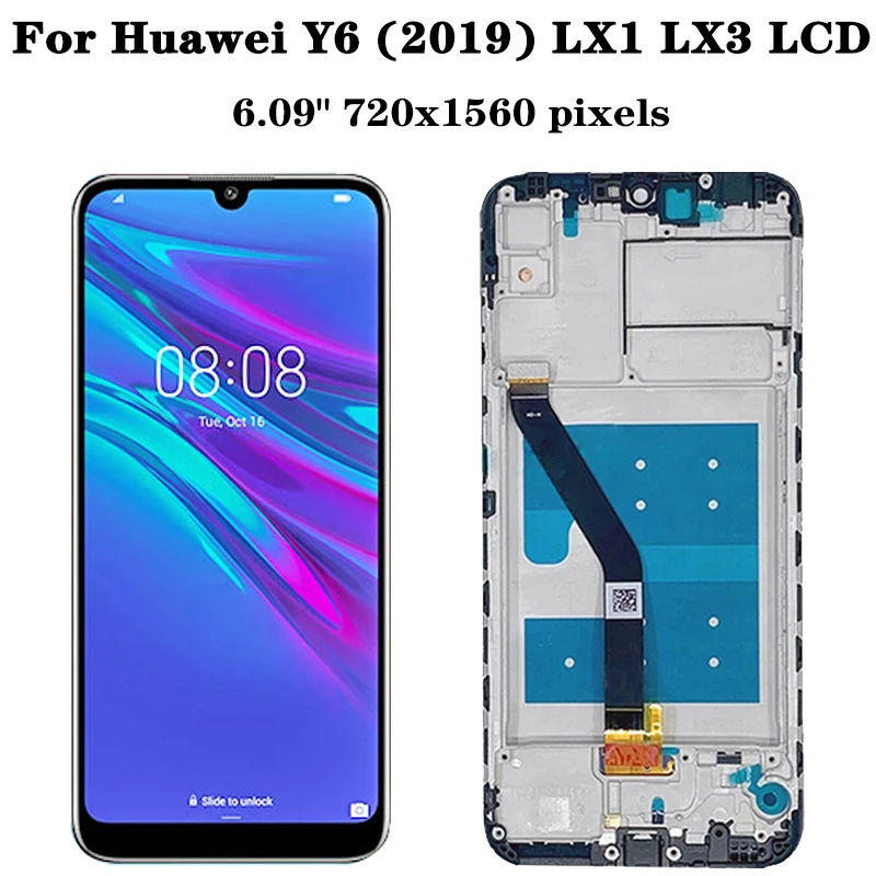 ȭ Y6 2019 MRD-LX1F LX1 LCD ÷ ġ ũ Ÿ ü, 6.09 ġ ׽Ʈ, ȭ Y6  2019 MRD-LX2