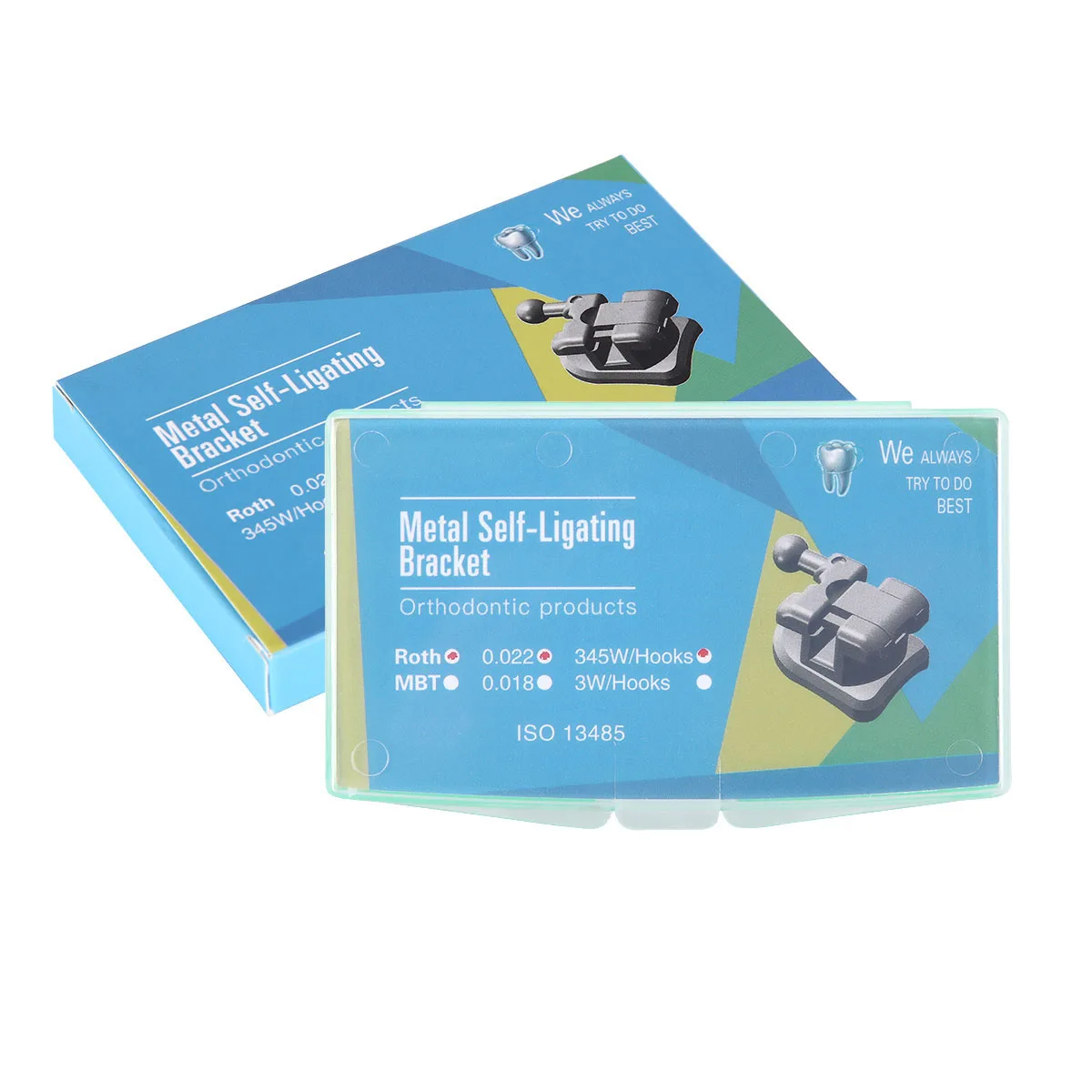AZDENT Dental Kieferorthopädische Klammern Klammer AZDENT Passive selbstligierende ROTH MBT 0,022 Haken 3 4 5 mit Bukkalröhrchen MIM Monoblock – Detail 5