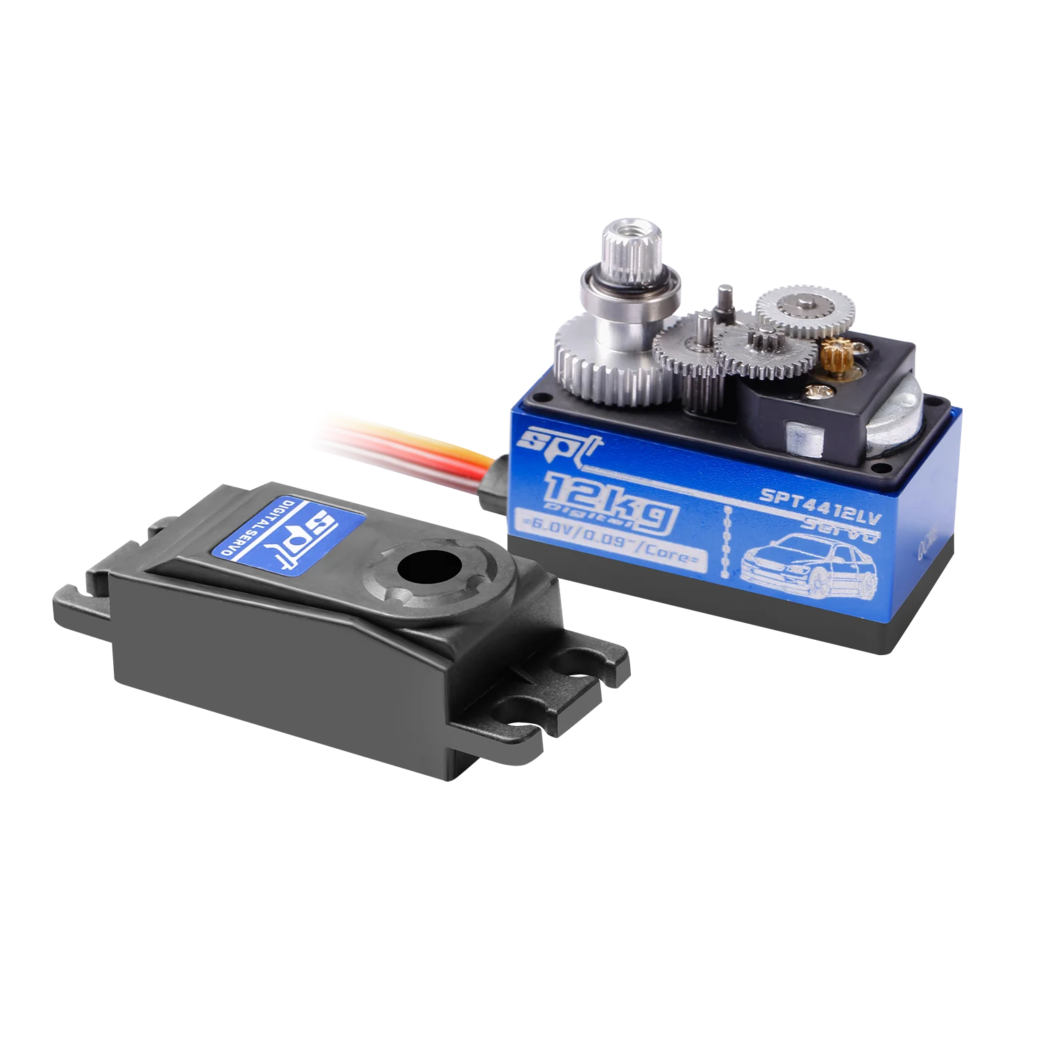 SPT 12kg 4412LV Short Body Large Torque Digital Metal Servos