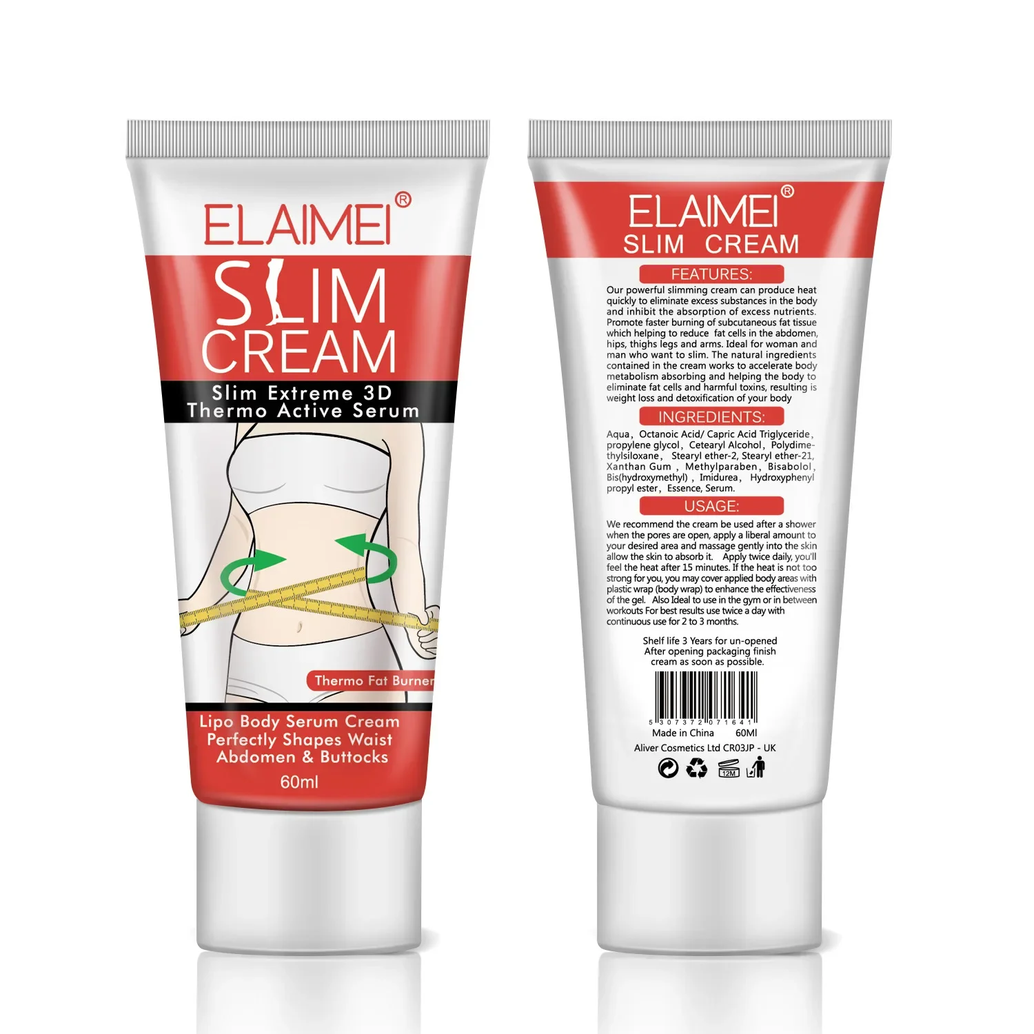 ELAIMEI Shaping Cream Reduces The Abdomen Slimming Body Massage Cream Cellulite Remover Fat Burning Losing Weight for Belly