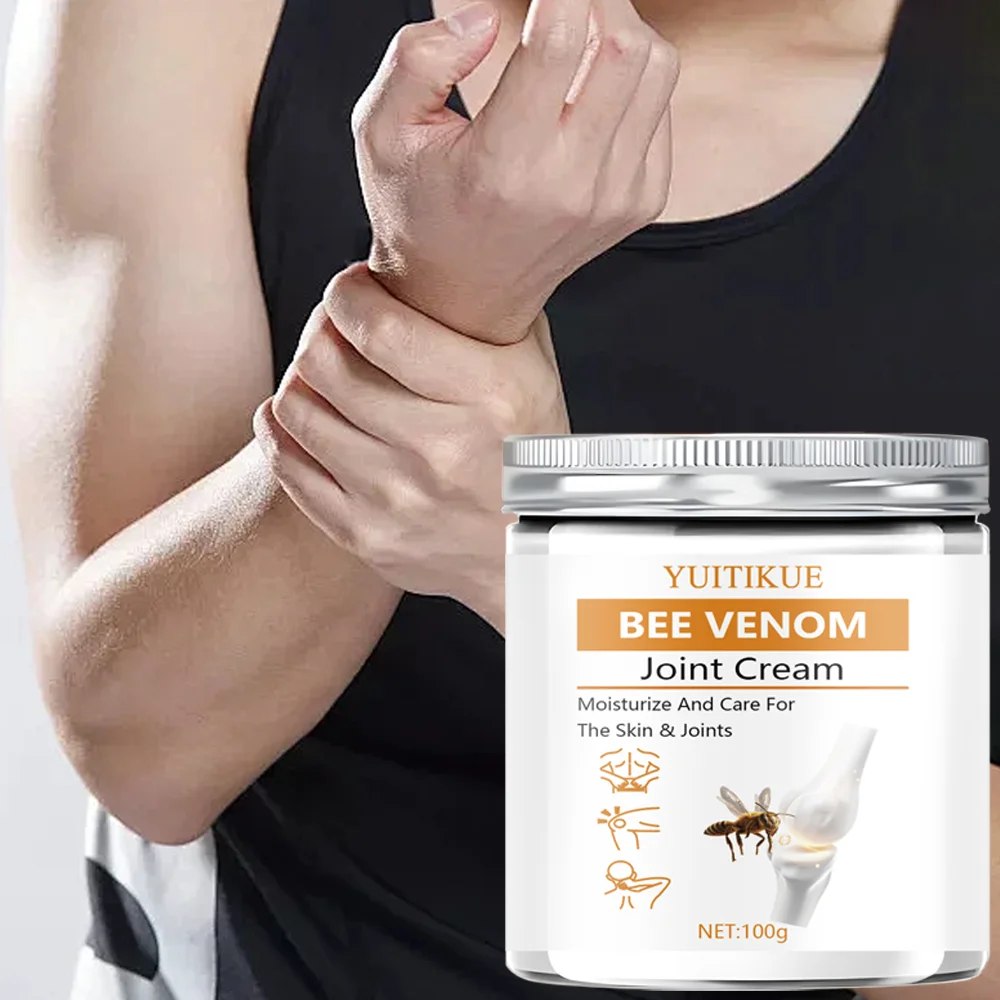 Bee Venom Joint Cream - Hypoallergenic Soothing Moisturizing Lotion with Honey and Collagen Fresh Scent for All Skin Types