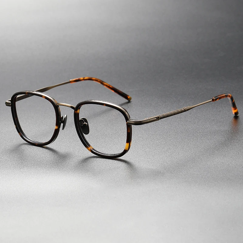 

Pure Titanium Men Eyeglasses Square Quality Handmade Glasses Retro Optical Eyeglasses Myopia Reading Personalized Women Eyewear