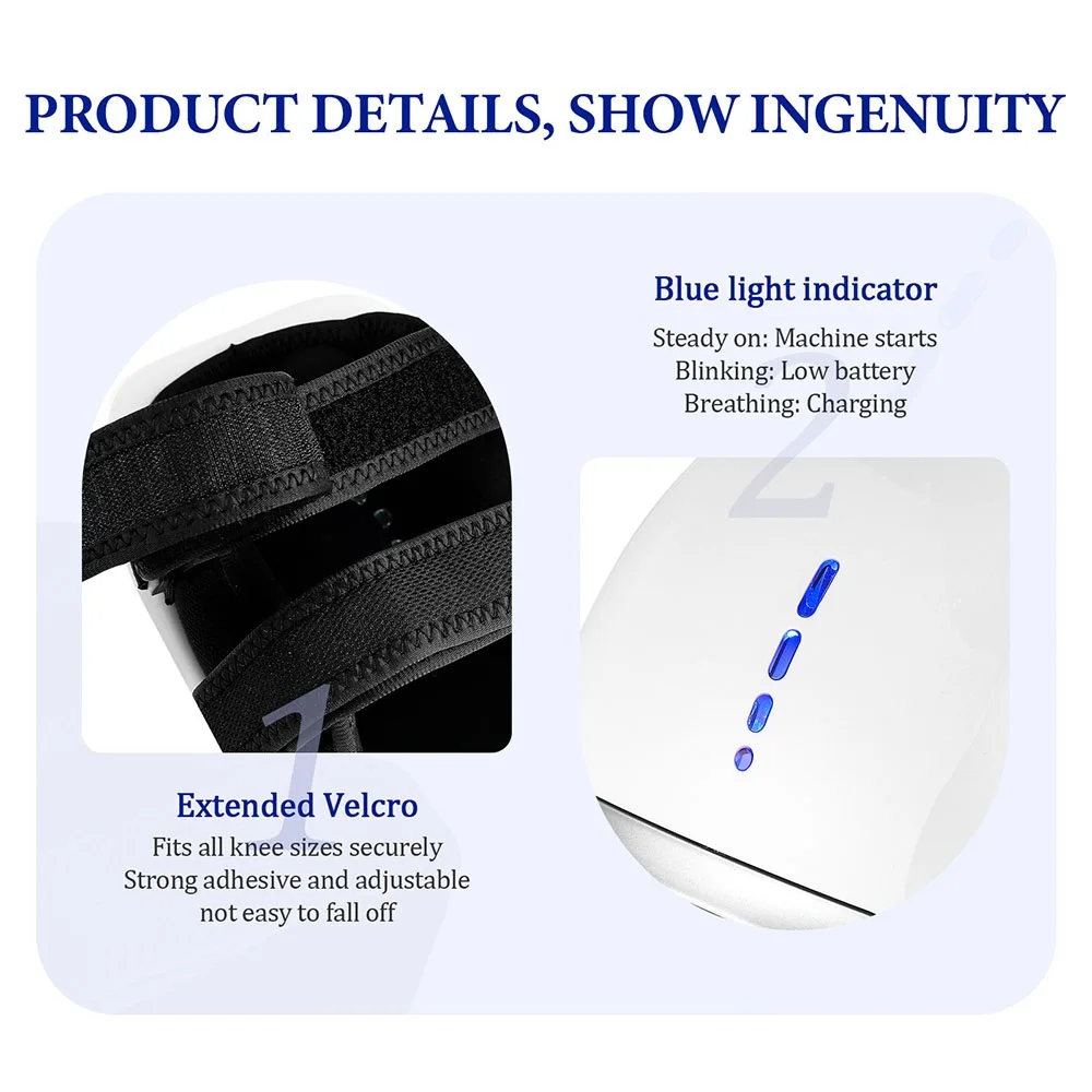 Smart Loftdrock Vibratioun Heizung Elektresch Massage Hine Rout Liicht Infrarout Knéi Schmerzlinderung Massager_voghion.com