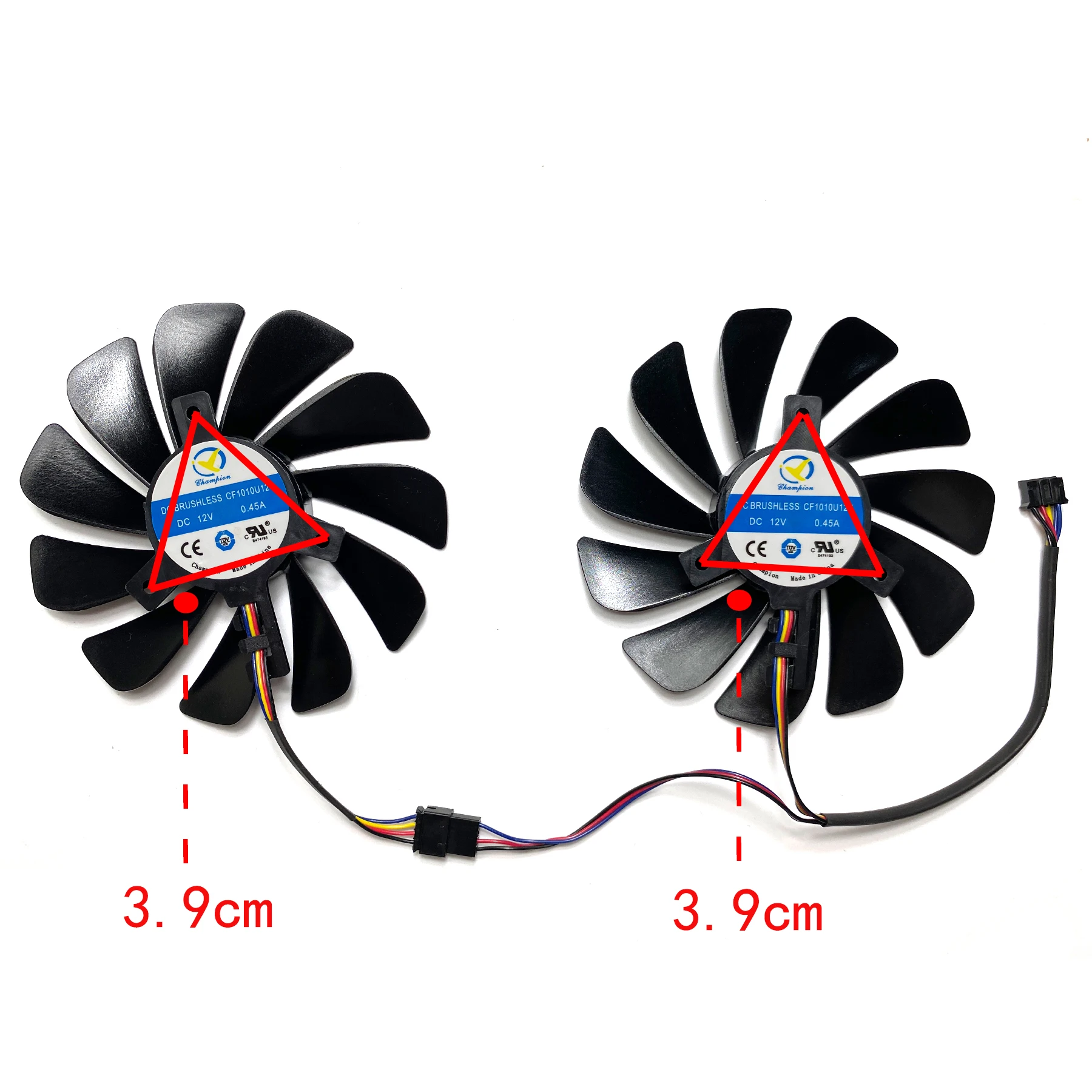 Placa Gráfica Substituição Ventilador Xfx Radeon Rx580 588 590 Gme Black Wolf Versão Black Wolf Cf1010u12s 8gb Novo - Imagem 3