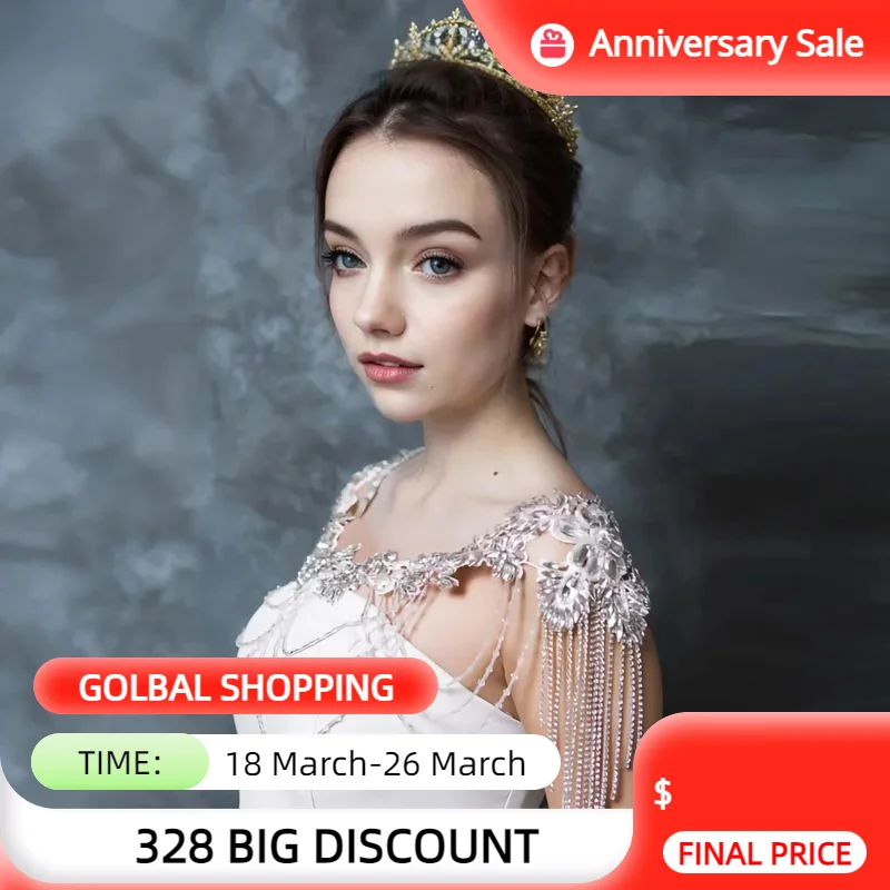 

SG23a Bridal Top Wedding Shoulder Cover Elegant Woman Wedding Shawl Bride Accessories Cape Evening Dress A-line Wedding