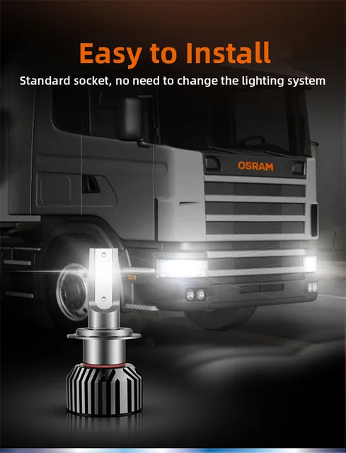 OSRAM LED H1 H4 H7 24V 28W Truck HL Classic Headlight 5700K Cool White LED  Auto Lamps Bright Light Quick Start Long Lifetime, 2X - AliExpress