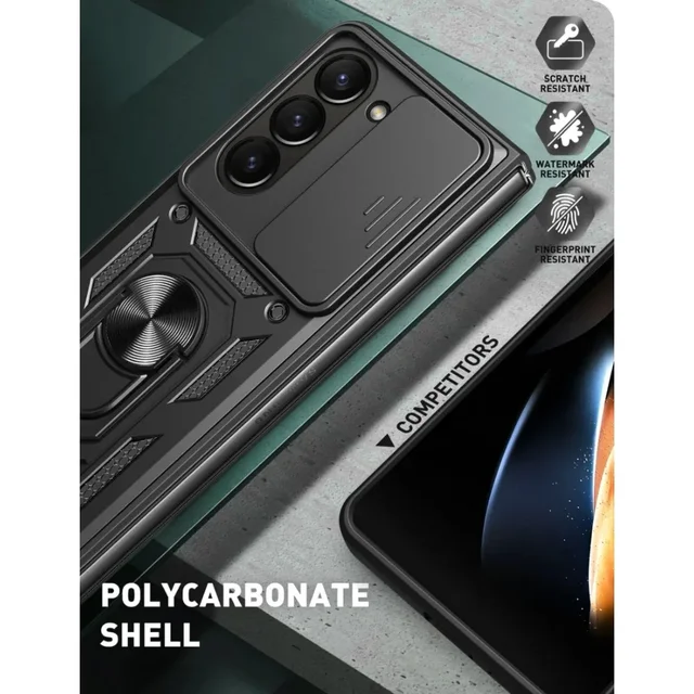 Samsung Z Fold Case with Slide Camera & Ring 3