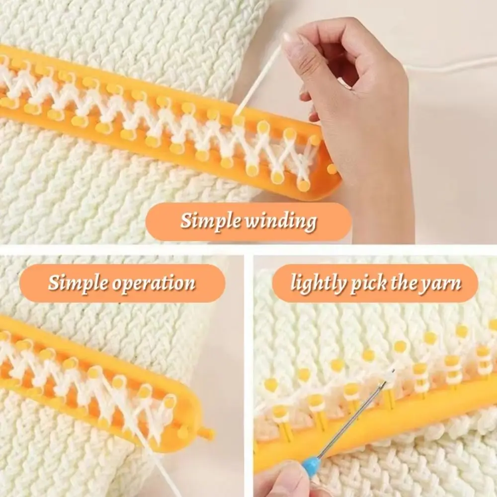 Portable 26/36/47/58cm Weaving Loom Knitting Kit DIY Rectangle Wool Knitter Handmade Craft Braiding Tool