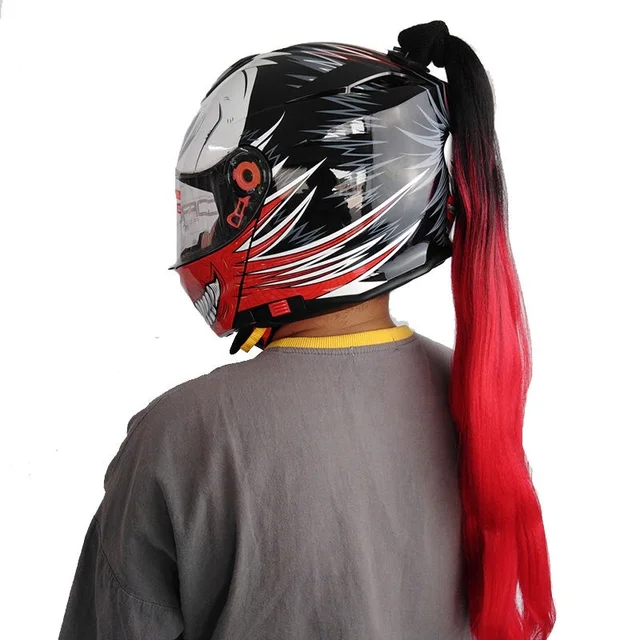 Colourful Helmet Ponytail 3