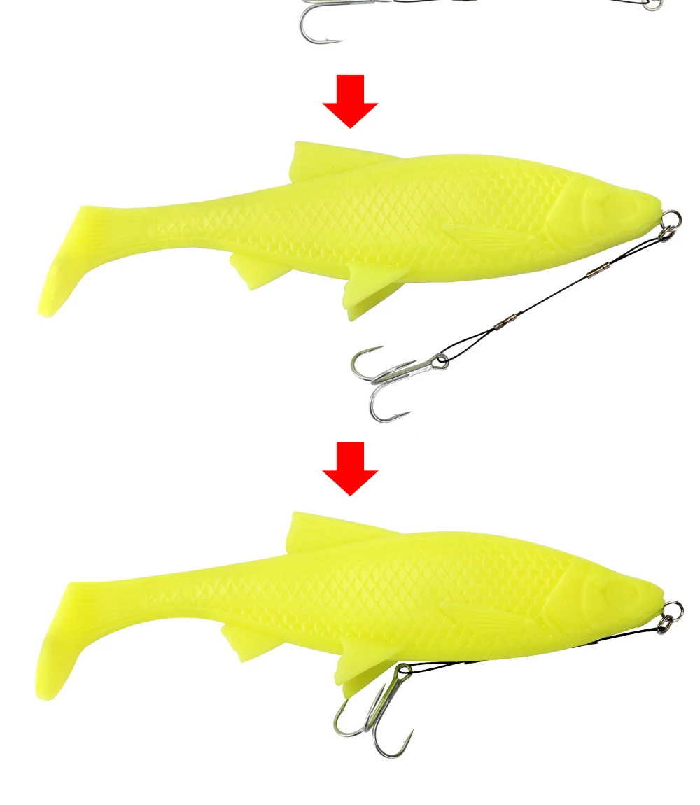 Palisander Angeln Vorfach Stinger Rig Haken Edelstahl Draht Linie Umgestürzt Drillinge Hecht Barsch Bass Zubehör 3 teile/paket – Detail 6