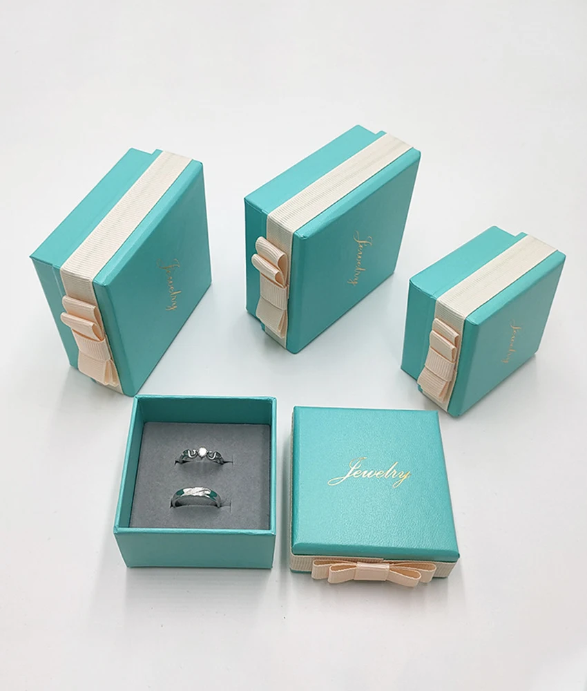 12 Stück Hellgrüne Schmuck-Verpackungsboxen mit Schleife Bedrucktes Logo Hochzeit Party Geburtstag Keks Süßigkeiten Kuchen Schachteln Papiertüte – Detail 6