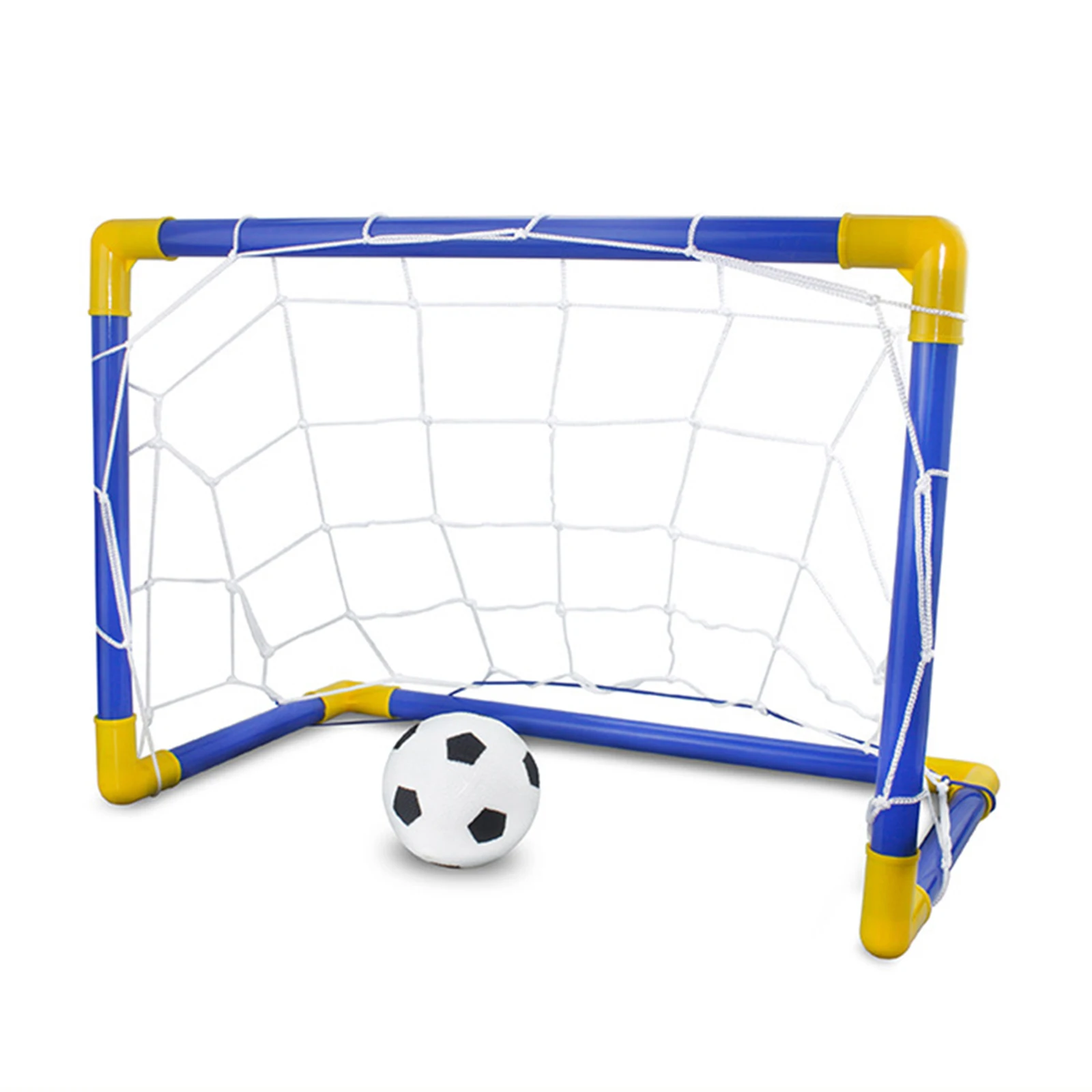 

Indoor Mini Folding Soccer Goal Post Net Set + Pump Home Game Great For Young Children Lightweight And Portable